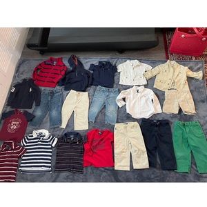 🛍 HUGE 19 piece Ralph Lauren Polo & Janie & Jack Kids 18 Months 24 Months 2/2T
